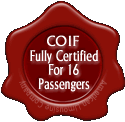 COIF (COIF) fully certified for 16 passengers